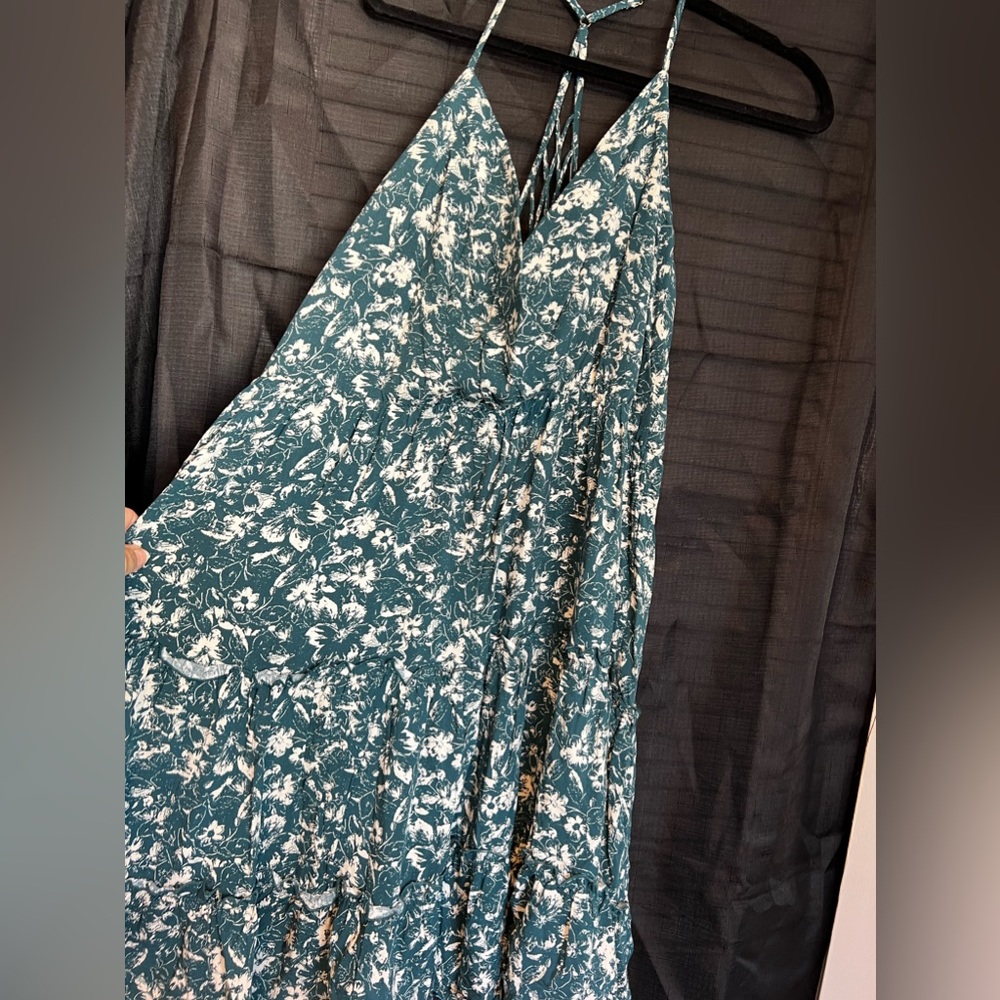 Green floral Maurice’s dress. Very flattering